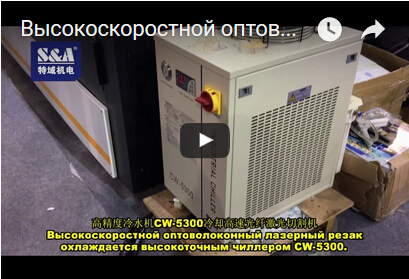 Высокоскоростной оптоволоконный лазерный резак охлаждается высокоточным чиллером CW-5300