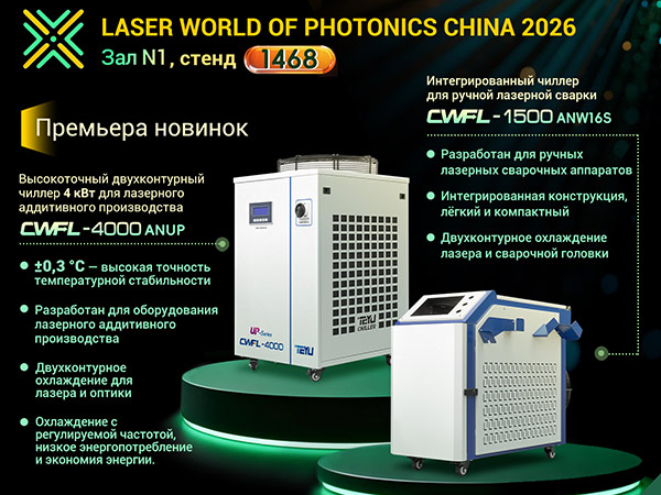 TEYU на выставке Мир лазерной фототехники, Китай, 2026
