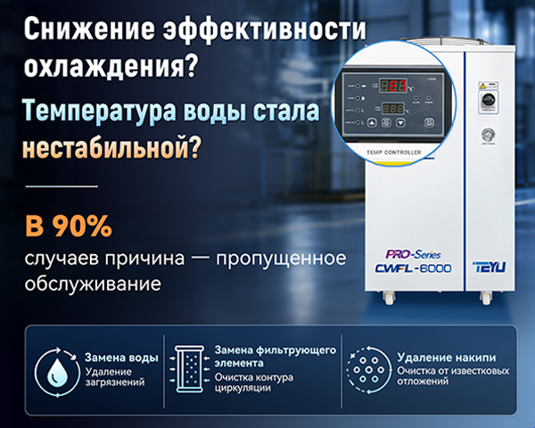 Ваш чиллер теряет эффективность охлаждения? Температура со временем становится менее стабильной?